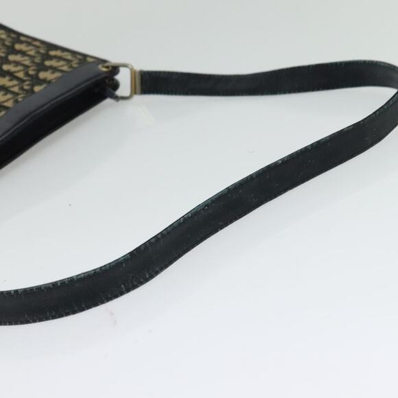 DIOR Trotter Canvas Shoulder Bag Navy Gold - Picture 7 of 11